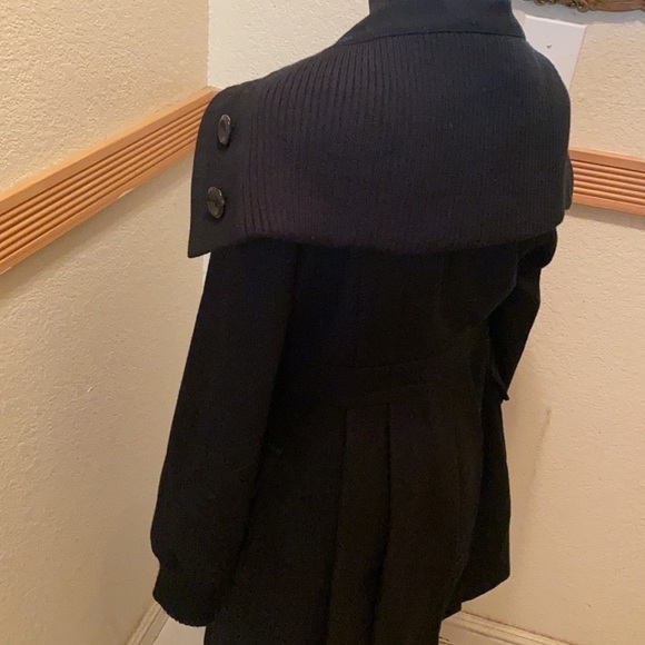 DKNY Jeans small black pea coat!! - Picture 4 of 9